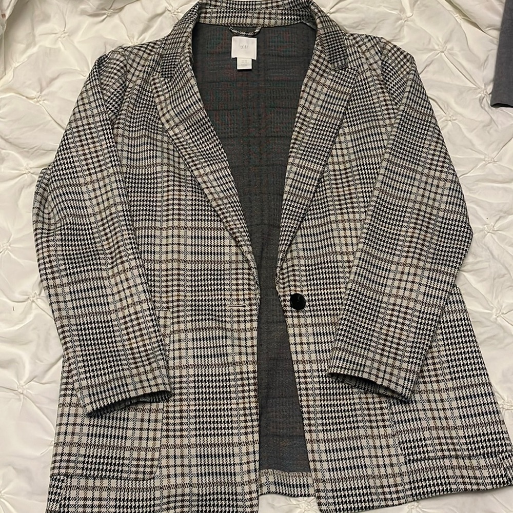 H & M Plaid Blazer